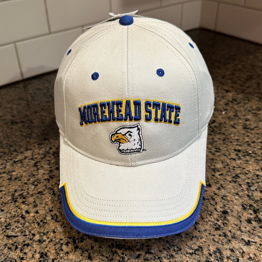 Vtg Morehead State Eagles Hat The Game Collegiate Adjustable Deadstock New